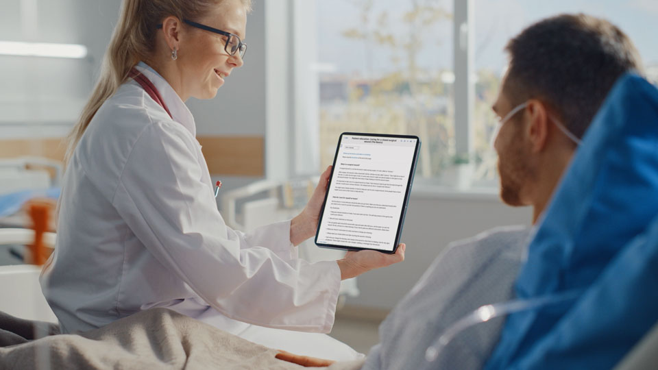 Screenshot of Patient Education in Epic video
